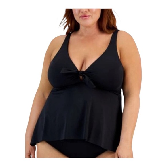 Becca Color Code Keyhole Tankini Swim Top in black NWT - Picture 5 of 5